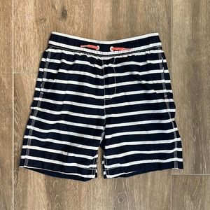 GapKids Navy and White striped swim trunks, size L